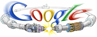 En la imagen el logo de Google con el LHC