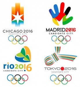 Logotipos de las ciudades candidatas a ser sedes de los Juegos Olimpicos 2016